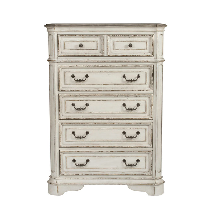 Magnolia Manor Queen Uph Sleigh Bed, Dresser & Mirror, Chest
