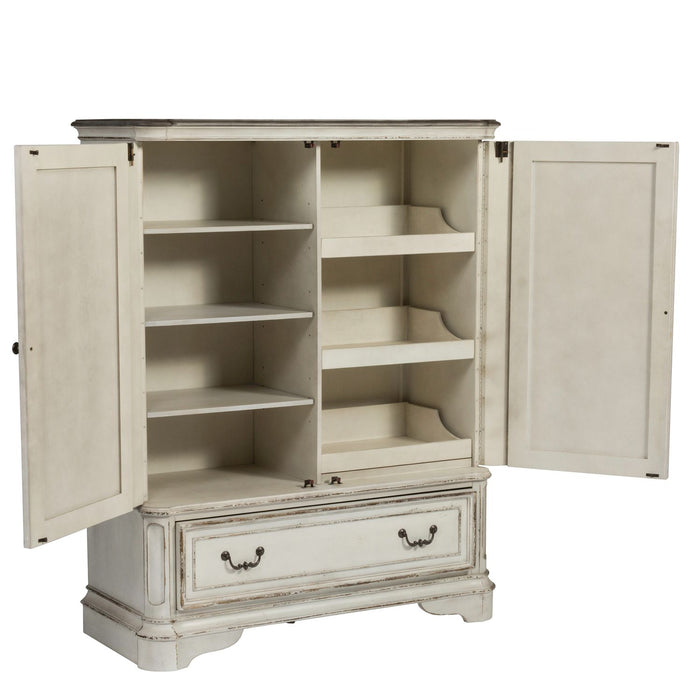 Magnolia Manor Door Chest in Antique White - Furniture House (VA)