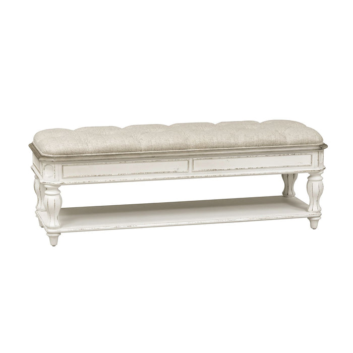 Magnolia Manor Bed Bench in Antique White image