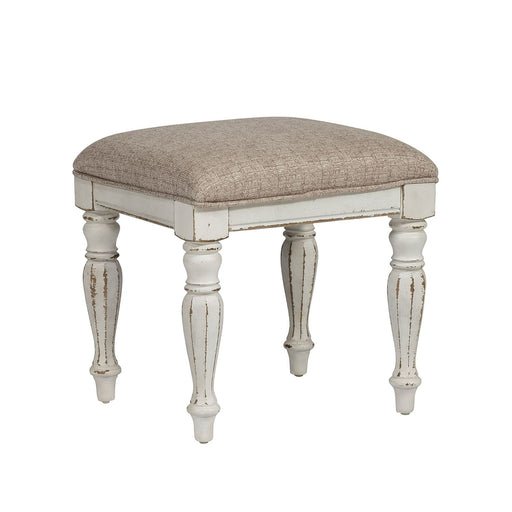 Magnolia Manor Vanity Stool in Antique White - Furniture House (VA)