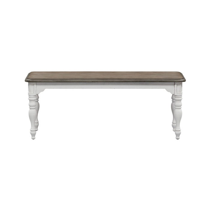 Magnolia Manor Dining Bench (RTA) in Antique White - Furniture House (VA)