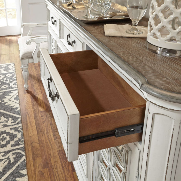 Magnolia Manor Hall Buffet in Antique White - Furniture House (VA)