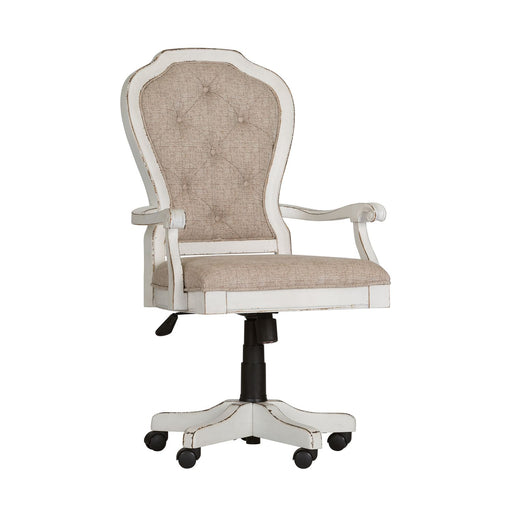 Magnolia Manor Jr Executive Desk Chair in Antique White - Furniture House (VA)