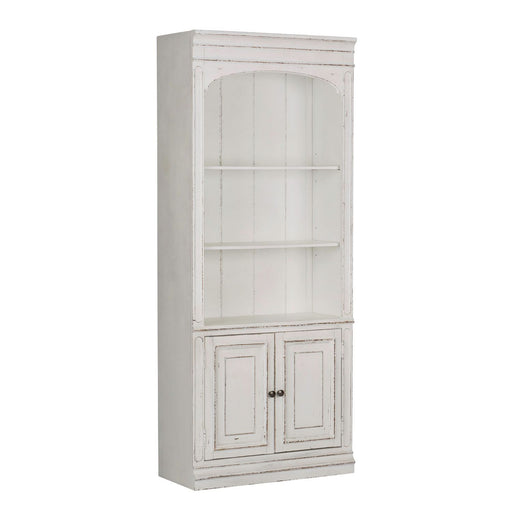 Magnolia Manor Bunching Bookcase in Antique White - Furniture House (VA)