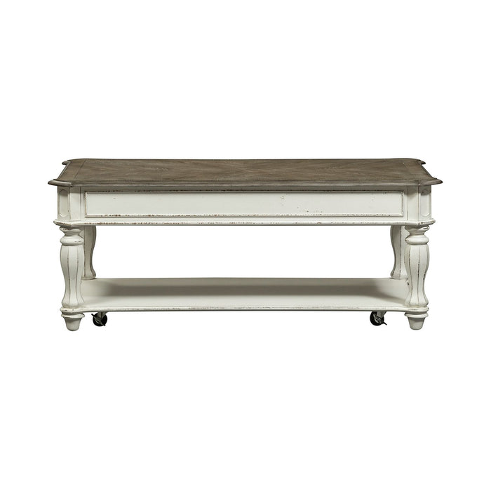 Magnolia Manor Lift Top Cocktail Table in Antique White image