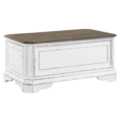 Magnolia Manor Storage Trunk in Antique White - Furniture House (VA)