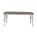 Magnolia Manor Leg Table in Antique White Base w/ Weathered Bark Tops - Furniture House (VA)