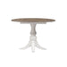 Magnolia Manor Drop Leaf Table in Antique White Base w/ Weathered Bark Tops - Furniture House (VA)