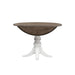 Magnolia Manor Drop Leaf Table in Antique White Base w/ Weathered Bark Tops - Furniture House (VA)