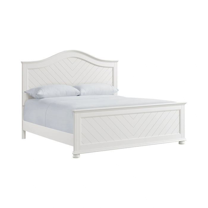 Kona Bedroom Set with 2 Nightstands in White