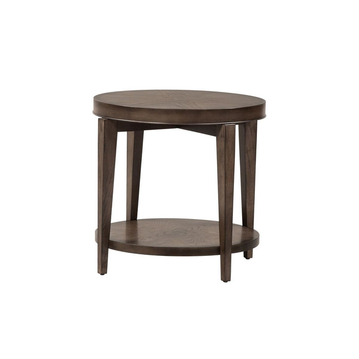 Liberty Furniture Penton Round End Table in Espresso Stone268-OT1020 image