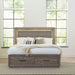Liberty Furniture Horizons Queen Panel Storage Bed with HB Lights in Graystone image