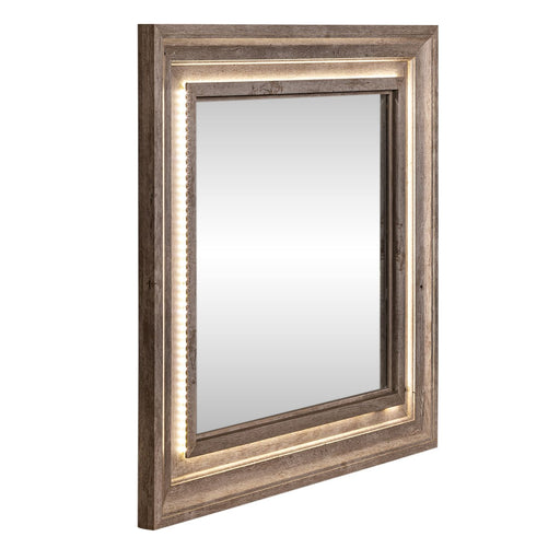 Horizons Lighted Mirror in Graystone - Furniture House (VA)