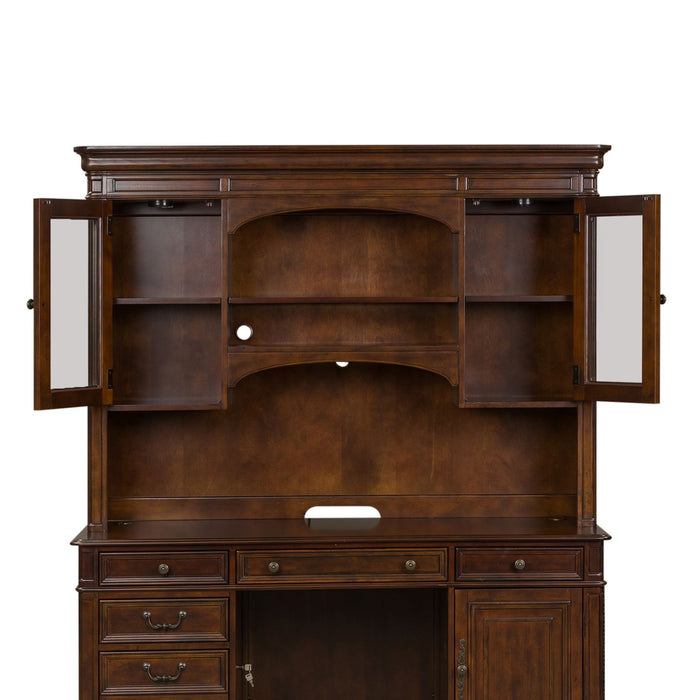Brayton Manor Jr Executive Credenza Hutch in Cognac - Furniture House (VA)
