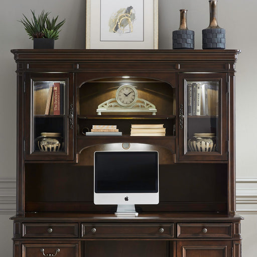 Liberty Brayton Manor Jr Executive Credenza Hutch in Cognac image