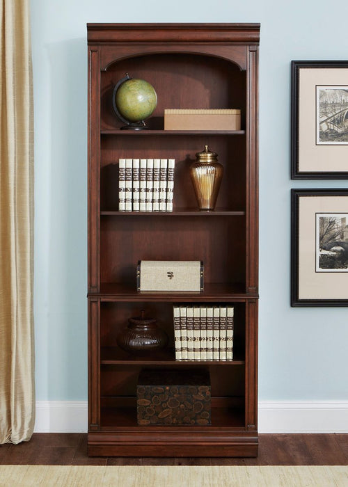Liberty Brayton Manor Jr Executive Open Bookcase in Cognac