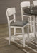 Crown Mark Furniture Conner Counter Height Chair in White (Set of 2) image