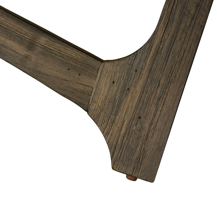 Cascade Oval Cocktail Table in Wire Brush Rustic Brown - Furniture House (VA)