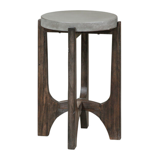 Cascade Chair Side Table in Wire Brush Rustic Brown - Furniture House (VA)