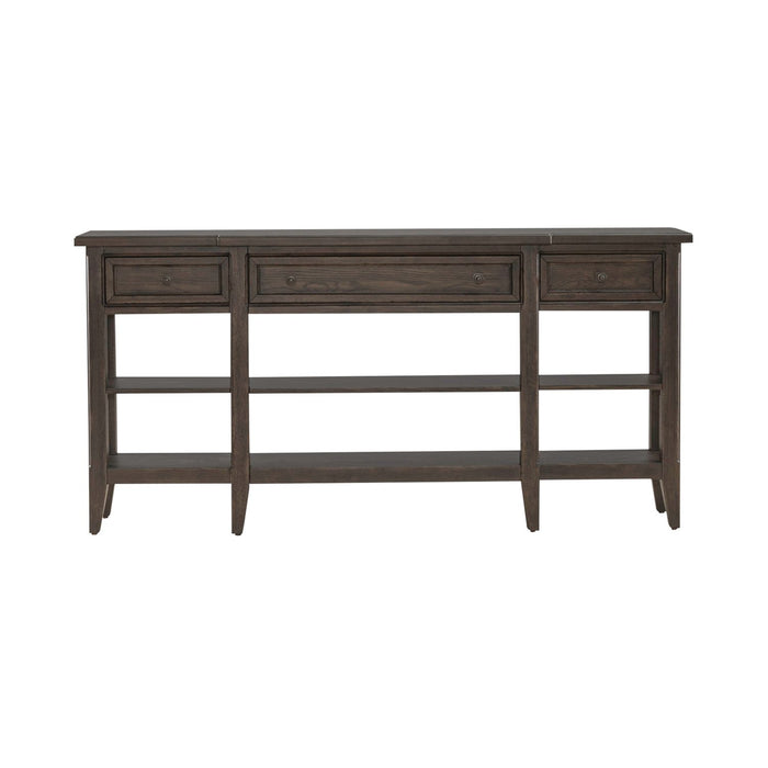 Liberty Furniture Paradise Valley Hall Console Table in Saddle Brown EST SHIP TIME APPX 4 WEEKS