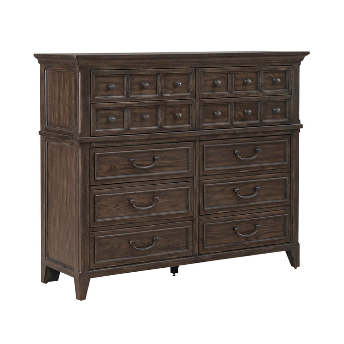 Paradise Valley 10 Drawer Chesser in Saddle Brown - Furniture House (VA)