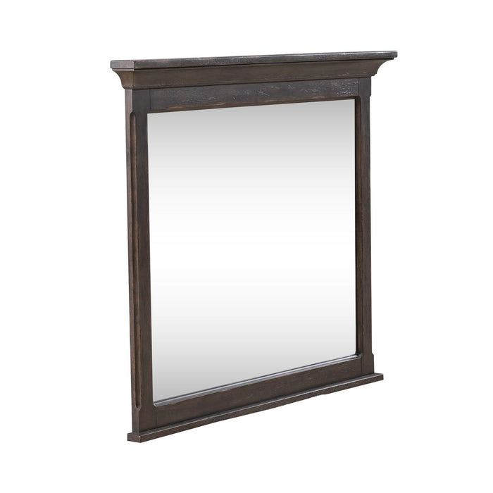 Paradise Valley Landscape Mirror in Saddle Brown - Furniture House (VA)