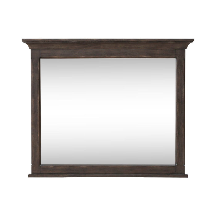 Paradise Valley Landscape Mirror in Saddle Brown - Furniture House (VA)