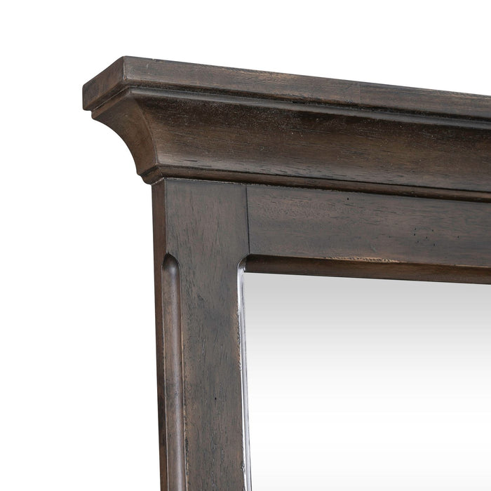 Paradise Valley Landscape Mirror in Saddle Brown - Furniture House (VA)