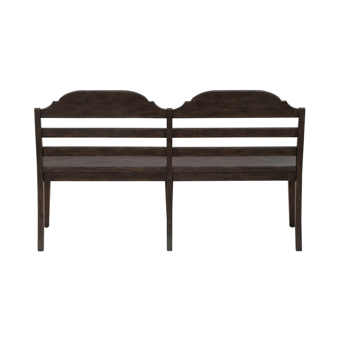 Paradise Valley Ladder Back Bench in Saddle Brown - Furniture House (VA)