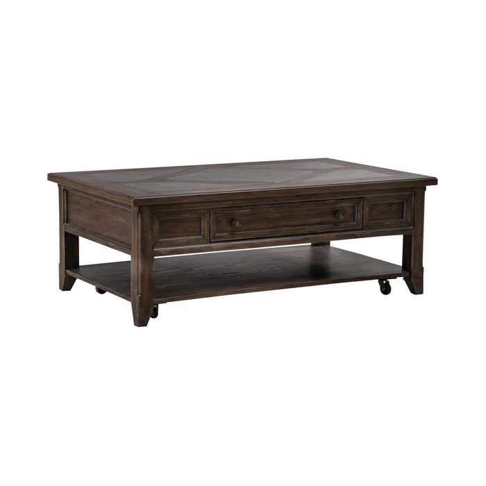Paradise Valley Rectangular Cocktail Table in Saddle Brown - Furniture House (VA)