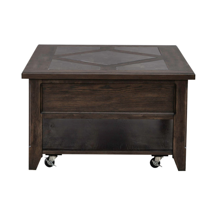 Paradise Valley Rectangular Cocktail Table in Saddle Brown - Furniture House (VA)