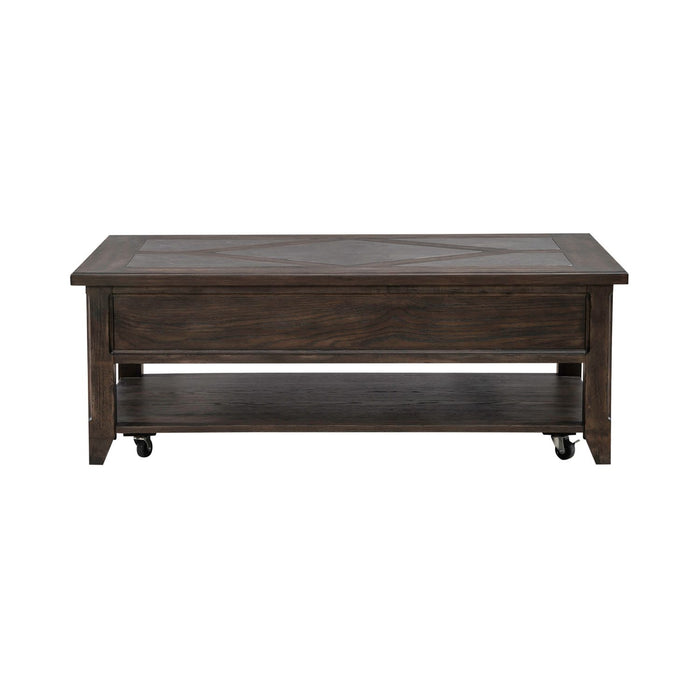 Paradise Valley Rectangular Cocktail Table in Saddle Brown - Furniture House (VA)