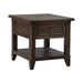 Paradise Valley Rectangular End Table in Saddle Brown - Furniture House (VA)