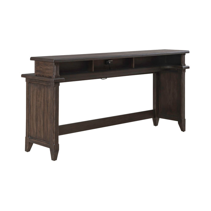 Paradise Valley Console Bar Table in Saddle Brown - Furniture House (VA)