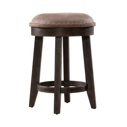 Paradise Valley Upholstered Console Stool (RTA) in Saddle Brown - Furniture House (VA)