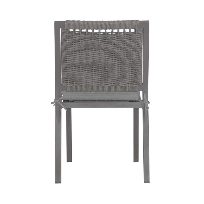 Liberty Furniture Plantation Key Outdoor Panel Back Side Chair in Granite