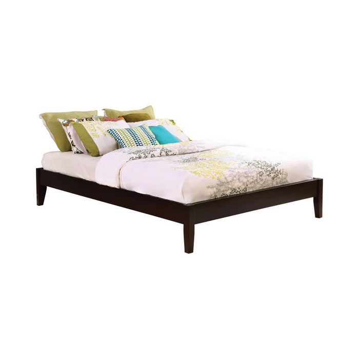 Hounslow California King, E.King, & Queen Universal Platform Bed Cappuccino - Furniture House (VA)