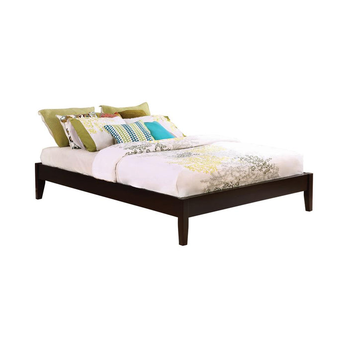 Hounslow California King, E.King, & Queen Universal Platform Bed Cappuccino - Furniture House (VA)