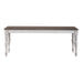 Ocean Isle Bench (RTA) in Antique White with Weathered Pine - Furniture House (VA)
