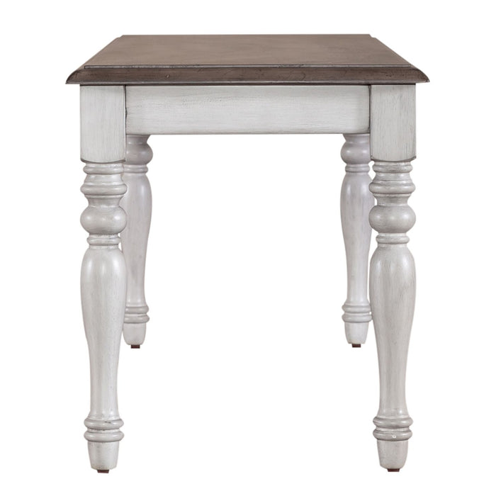 Ocean Isle Bench (RTA) in Antique White with Weathered Pine - Furniture House (VA)