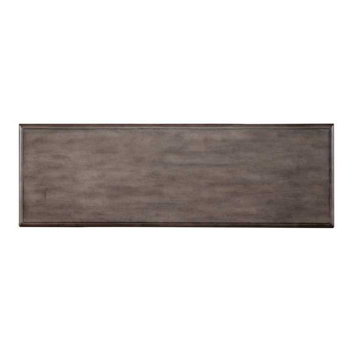 Ocean Isle Bench (RTA) in Antique White with Weathered Pine - Furniture House (VA)