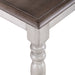 Ocean Isle Bench (RTA) in Antique White with Weathered Pine - Furniture House (VA)