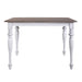 Ocean Isle Gathering Table in Antique White with Weathered Pine - Furniture House (VA)