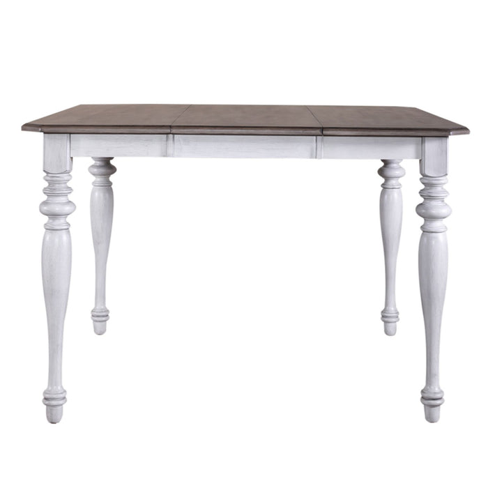 Ocean Isle Gathering Table in Antique White with Weathered Pine - Furniture House (VA)