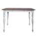 Ocean Isle Gathering Table in Antique White with Weathered Pine - Furniture House (VA)