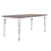 Ocean Isle Rectangular Leg Table in Antique White with Weathered Pine - Furniture House (VA)