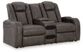 Fyne-Dyme Power Reclining Loveseat with Console - Furniture House (VA)