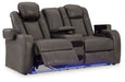 Fyne-Dyme Power Reclining Loveseat with Console - Furniture House (VA)
