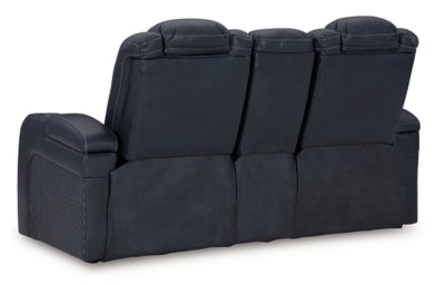 Fyne-Dyme Power Reclining Loveseat with Console - Furniture House (VA)