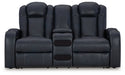 Fyne-Dyme Power Reclining Loveseat with Console - Furniture House (VA)
